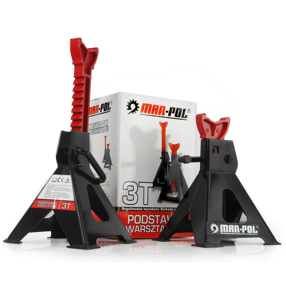 Комплект підставок під машину 2 шт з механічним замком 3 тони Mar-Pol (M80102) Нововолинськ - фото 4