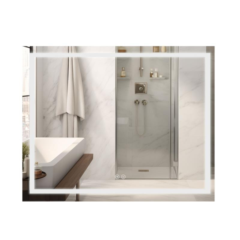 Зеркало прямоугольное сенсорное для ванны Qtap Mideya MI1 1000х800 с LED-подсветкой Touch, с антизапотеванием Харьков - изображение 1