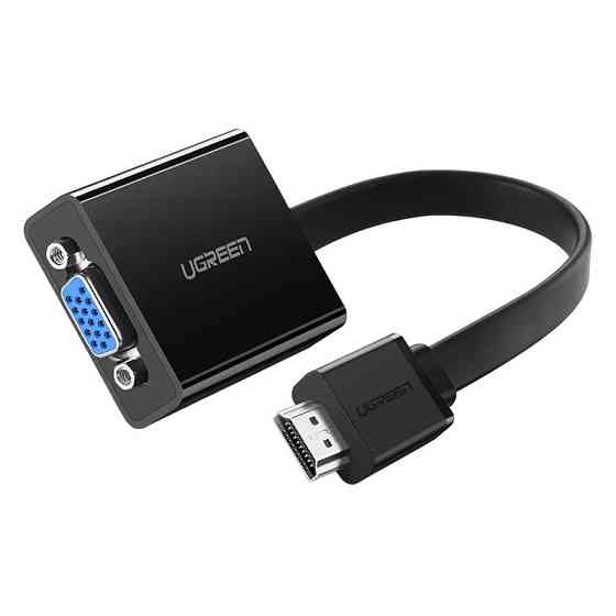 Адаптер Ugreen HDMI to VGA Converter MM103 40248 25см (Чорний) Николаев