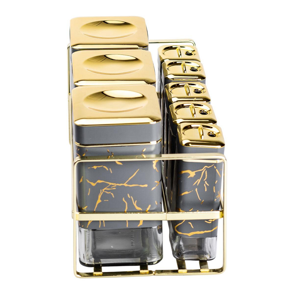 Набір приправ і спецій на підставці, 8 штук, сірий Київ - фото 2