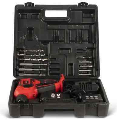 SR-147 Акумуляторний Перфоратор SDS+ 2×20,4В, 2 Режиму, 2 Акум 3,0Ач, Набір Свердл, Муфта, Кейс Одеса