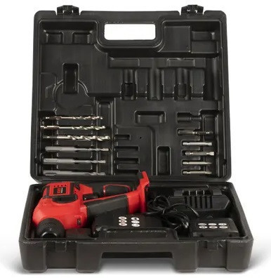 SR-147 Акумуляторний Перфоратор SDS+ 2×20,4В, 2 Режиму, 2 Акум 3,0Ач, Набір Свердл, Муфта, Кейс Одеса - фото 5