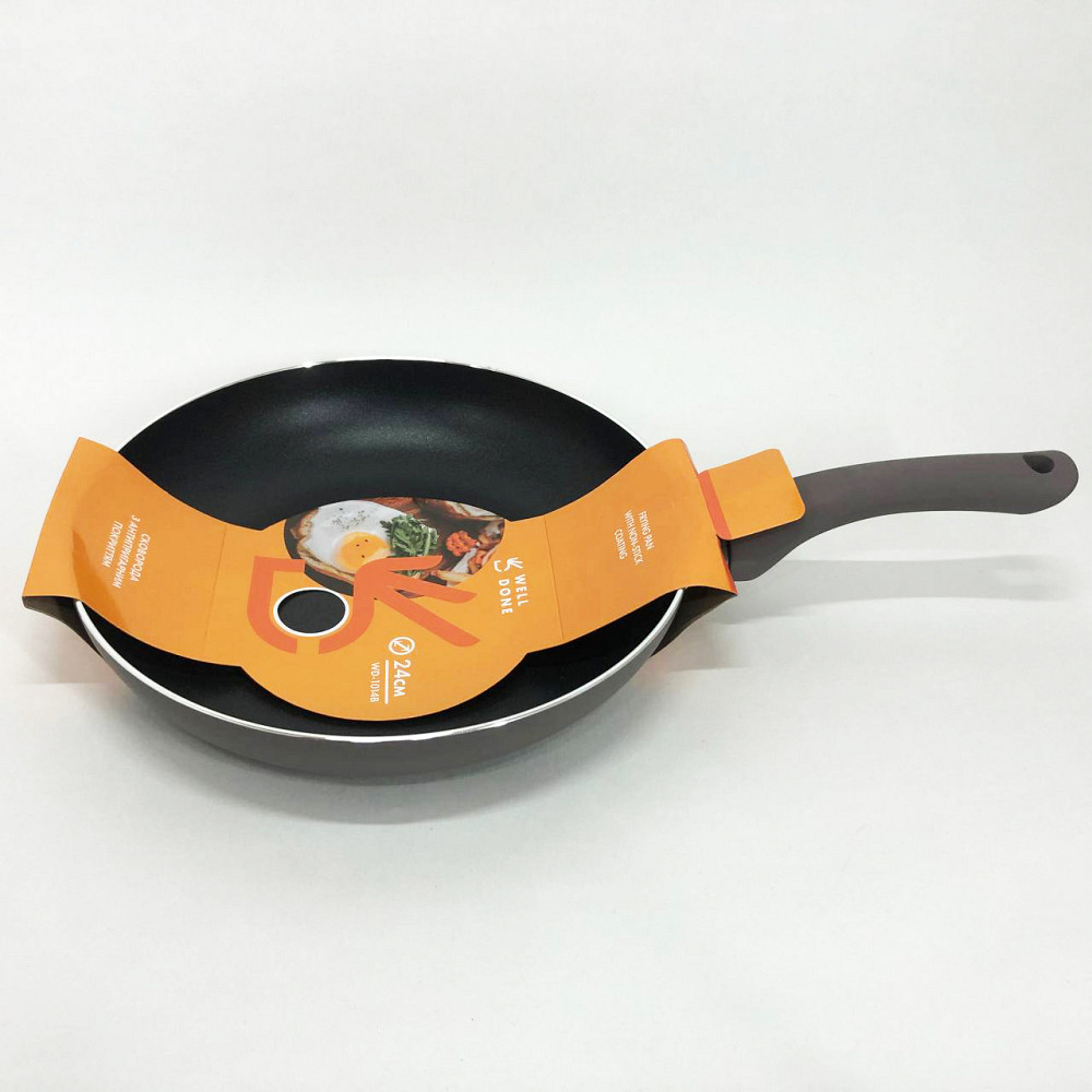 Сковородки без масла WELL DONE WD-1014B 24 см, Сковорода с атипригарным покрытием QF-69 Львов - изображение 6