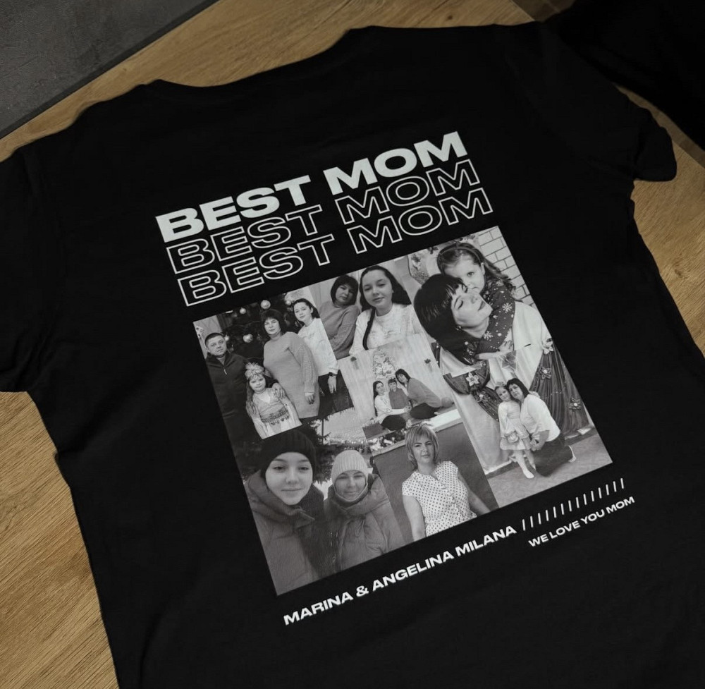 Футболка BEST MOM з фото — персоналізований подарунок для мами M, Чорний Чернівці - фото 1