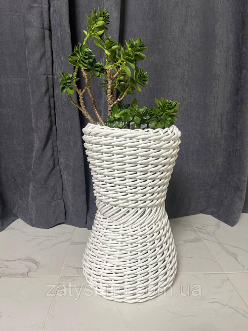 Кошик кашпо для квітки плетений Київ - фото 2