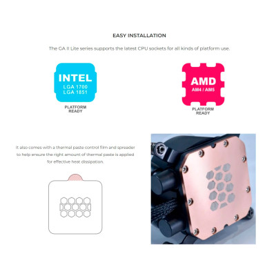 Система жидкостного охлаждения Lian Li GA II Lite 360R, Black (G89.GA2L36RB.00) Винница - изображение 7