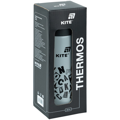 Термос Kite 500 мл, сірий (K25-1222-2) Вінниця - фото 5