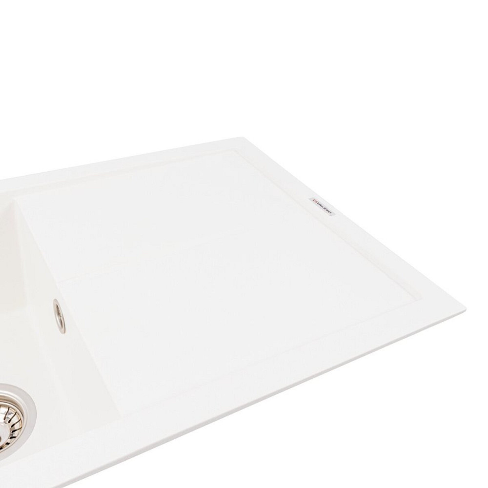 VALESO Гранітна мийка для кухні VALESO SOLID 7843 матова Білосніжна Київ - фото 3