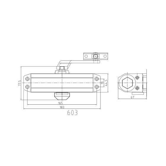 Дверний доводчик Dortec DT-63 Brown (63-00037) Київ