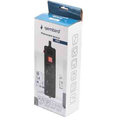 Мережевий фільтр живлення Gembird SPG3-G-15B-PRO Вінниця