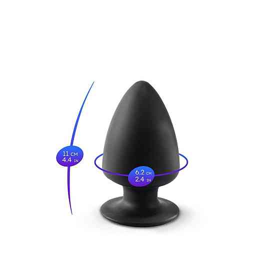 Анальна пробка SilexD (Model 1 size M) двошарова, силікон + Silexpan, діаметр 6,2 см Sex Aura Київ
