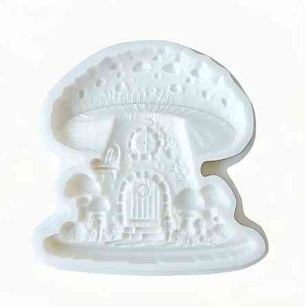 Молд силиконовый Мухомор 10 на 9 см серый Киев