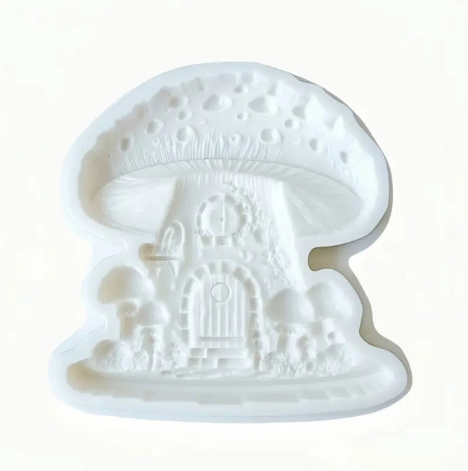 Молд силиконовый Мухомор 10 на 9 см серый Киев - изображение 2