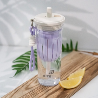 Бутылка для воды Kite 650 мл, біло-ліловий (K25-1219-2) Винница - изображение 3