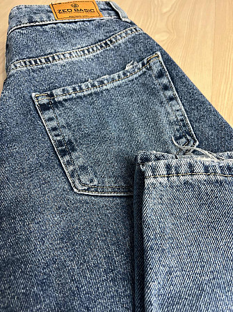 Джинси жіночі Zeo Basic 4635 WIDE LEG palazzo jeans висока посадка широкі довгі світло сині, світло- Одеса - фото 2