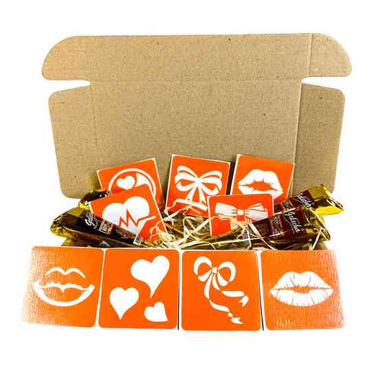 Набір хни з трафаретами для біо-тату №10 henna-set-10, 9 трафаретів Вінниця