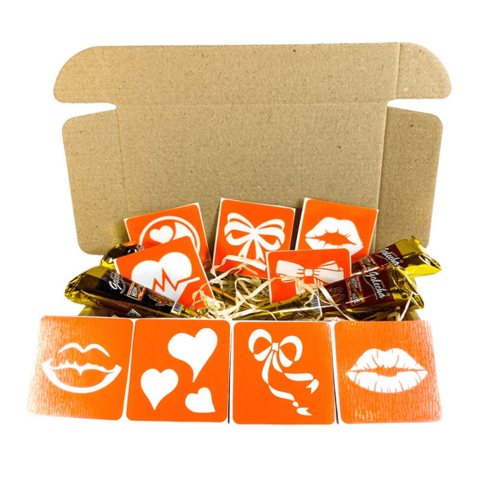 Набір хни з трафаретами для біо-тату №10 henna-set-10, 9 трафаретів Вінниця - фото 1