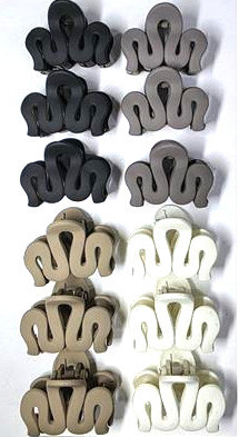 Заколка краб женская матовая 12 шт Киев - изображение 1