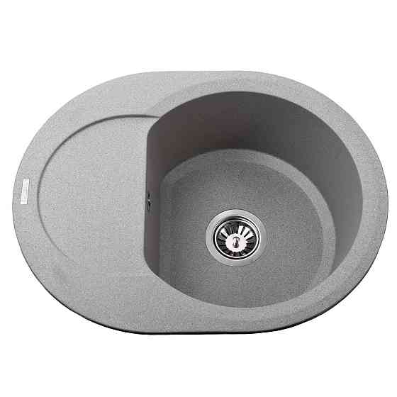 Гранитная мойка Globus Lux MORAINE серый камень 600x470мм-А0005 (000022393) Киев