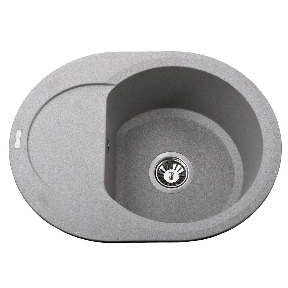 Гранитная мойка Globus Lux MORAINE серый камень 600x470мм-А0005 (000022393) Киев - изображение 1