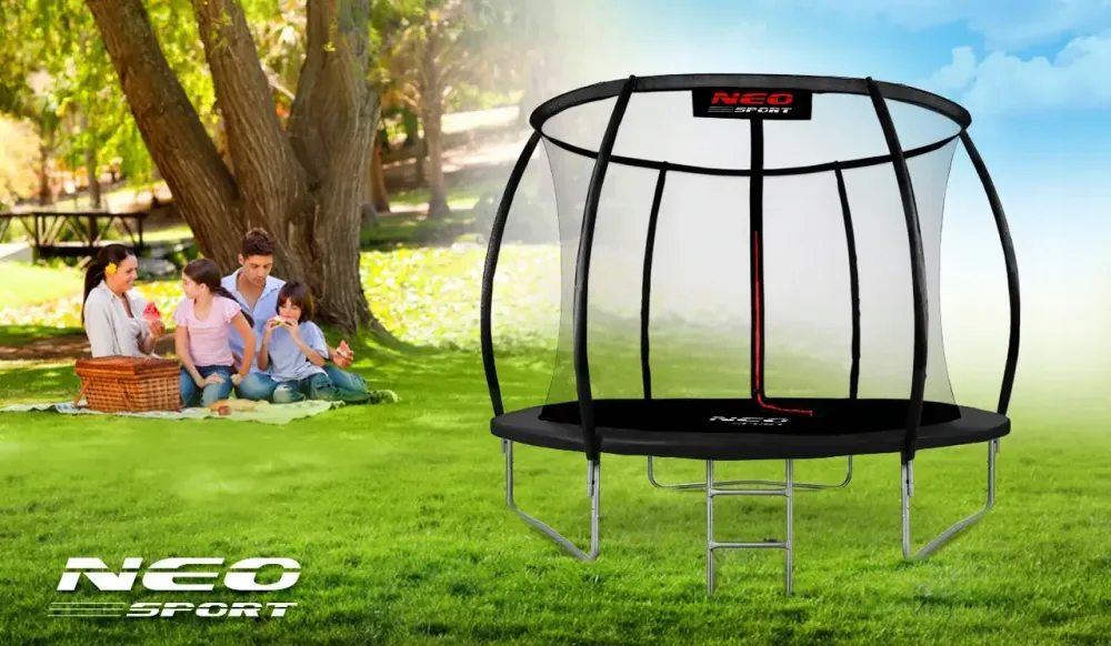 Батут Neo-Sport Premium 252 см із внутрішньою сіткою (NS-08C231) Чорний Київ - фото 4