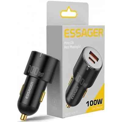 Зарядний пристрій Essager 1xUSB-C 100W + 1xUSB black (ECCAC-QTZ01) Вінниця