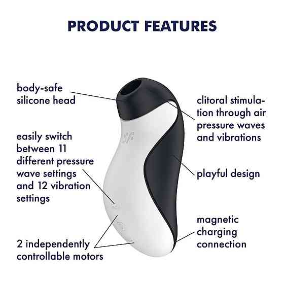 Вакуумний стимулятор з вібрацією Satisfyer Orca Sex Aura Київ