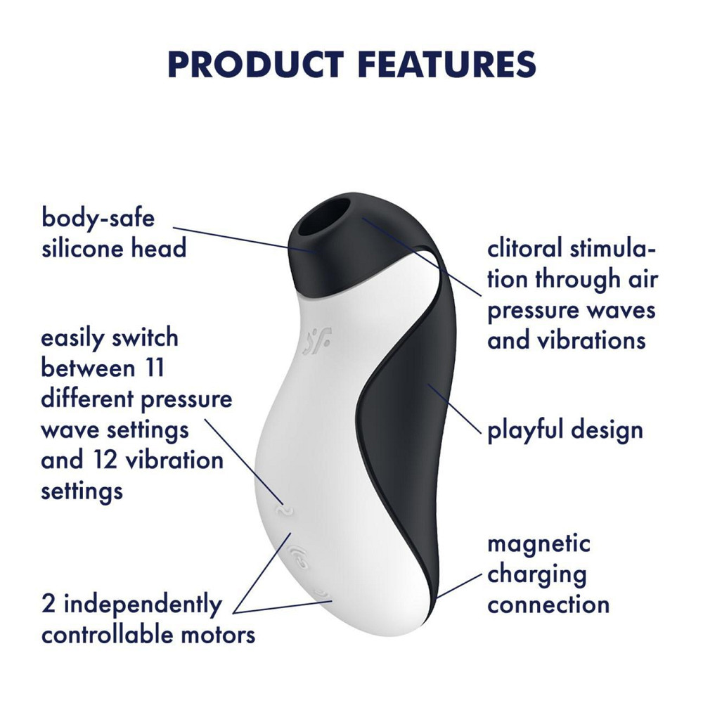 Вакуумний стимулятор з вібрацією Satisfyer Orca Sex Aura Київ - фото 6