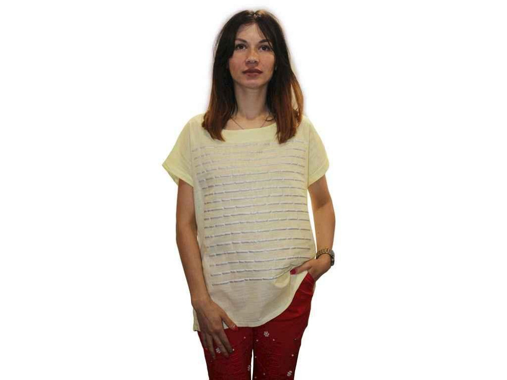 Блуза батал, натур. тканина арт 6767, жовта р.2XL ТМ Yasili Київ - фото 1