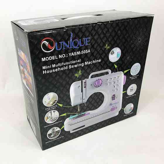 Портативная маленькая мини-ручная швейная машина FHSM-505, Швейная минимашинка, Домашние ZU-432 швейные машины Киев