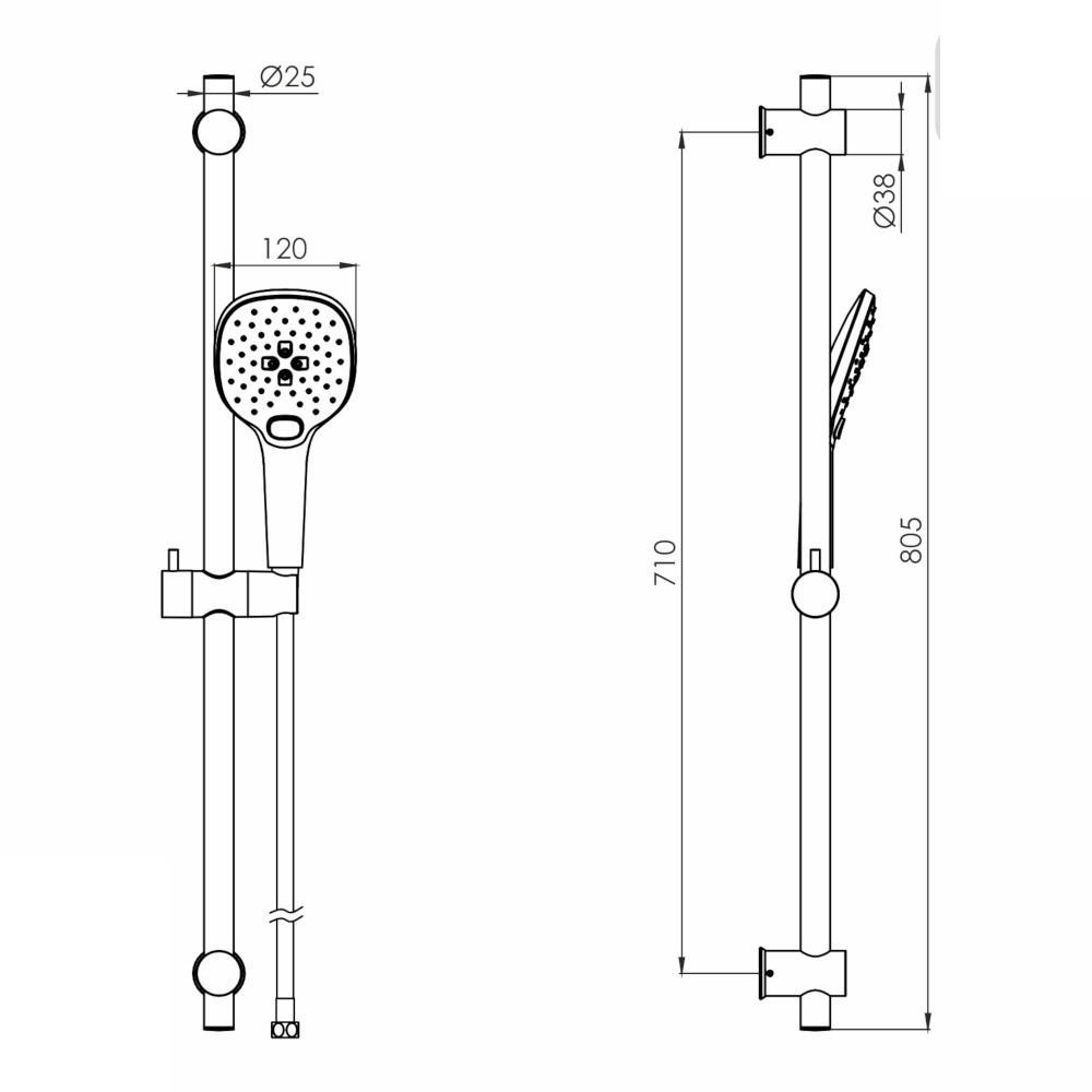 Душовий гарнітур Volle CASCADA B70 бронза 1586.170221 Київ - фото 4