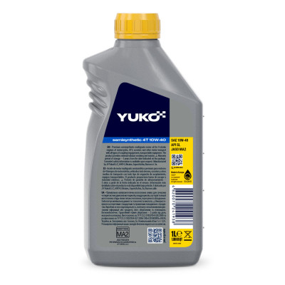Моторное масло Yuko SEMISYNTHETIC 4T 10W-40 1л (4820070241938) Винница - изображение 2