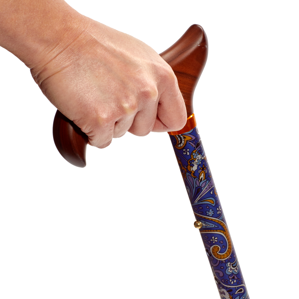 Регулируемая трость Garcia 408, зеленая с узором 