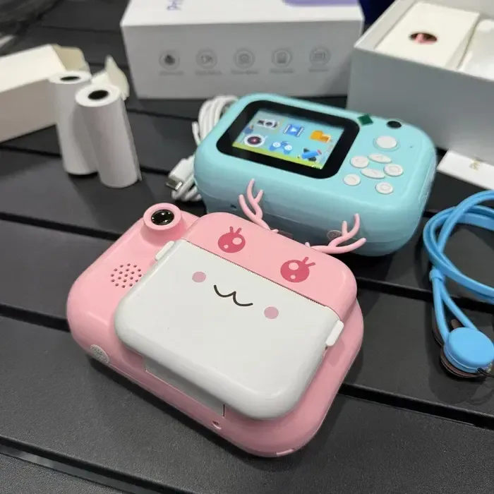 Розовый Детский фотоаппарат C11 с экраном моментальной печати фото "Рожки" Коломыя - изображение 3