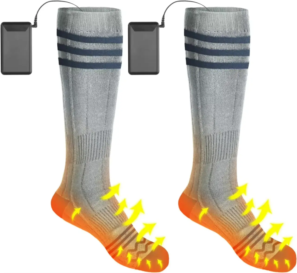 Носки с подогревом ZBHSWZ05 с блоком питания 4000mAh 38-44р. (Серые) Винница - изображение 2