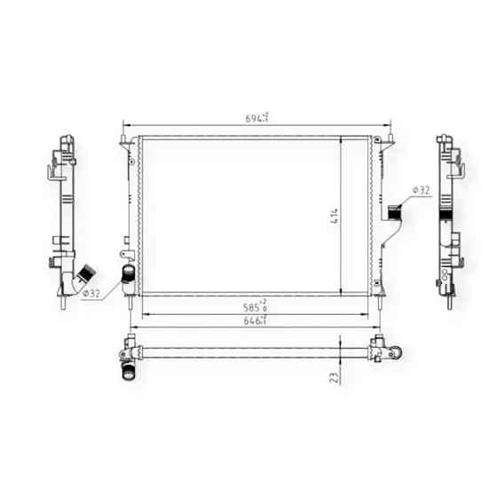 Радіатор двигуна Logan 1.4, 1.6, 1,5 dci 07- охолодження Мукачево