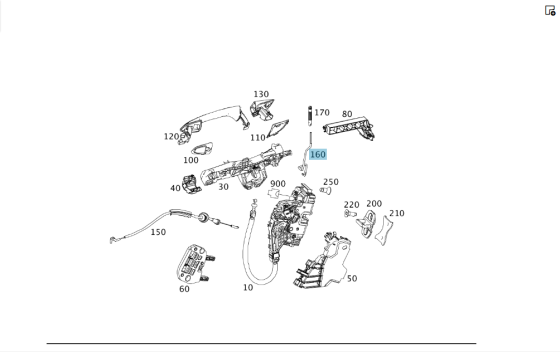 Mercedes-Benz  A1177330239 Тяга блокування замка задніх правих дверей CLA Shooting Brake X117 CLA C117 Одеса
