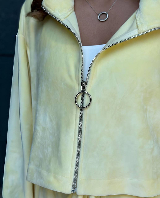 Женский прогулочный плюшевый костюм двойка: кофта и штаны Желтый, 42/46 Одесса - изображение 8