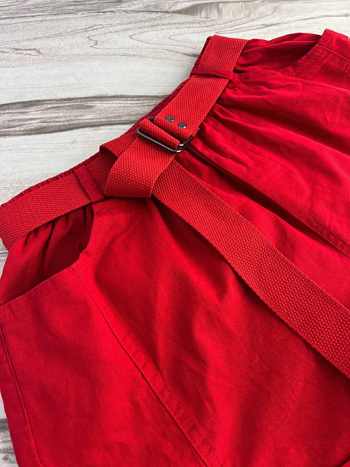 Шорти жіночі A-N 5701 мом на резинке з ременем короткі червоні, червоний, L, L, 85 см, 112 см Київ - фото 3