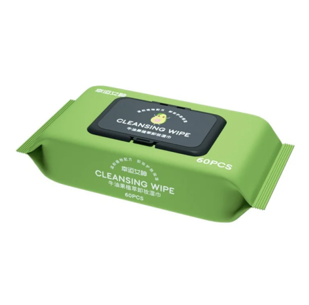 Салфетки для снятия макияжа с экстрактом авокадо, 60 шт, мягкое очищение, увлажнение кожи лица Одесса - изображение 3
