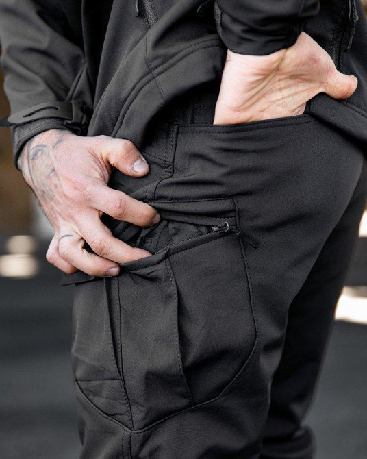 Міські тактичні штани MAXIMUS софтшел darck grey ПП7987 Одеса - фото 4