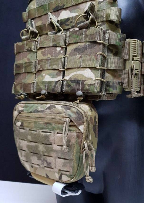 Тактический комплект плитоноска М6 с подсумками без плит (Мультикам пиксель) Винница - изображение 4