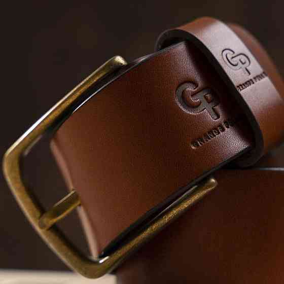Ремінь чоловічий Grande Pelle 11060 Коричневий Київ