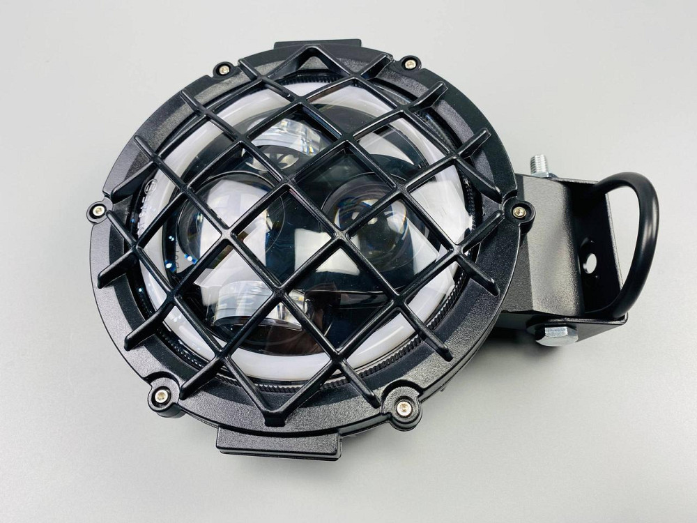 Фара головного світла LED, жовте та біле світло (ближній + дальній + DRL) 5.75 дюйма Мукачево - фото 1