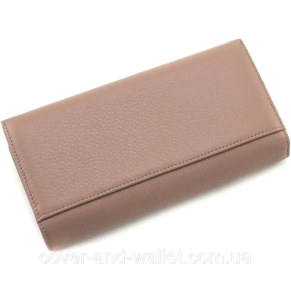 Элитный женский кошелек из натуральной кожи пудрового цвета Marco Coverna W001 Pudra Киев - изображение 4