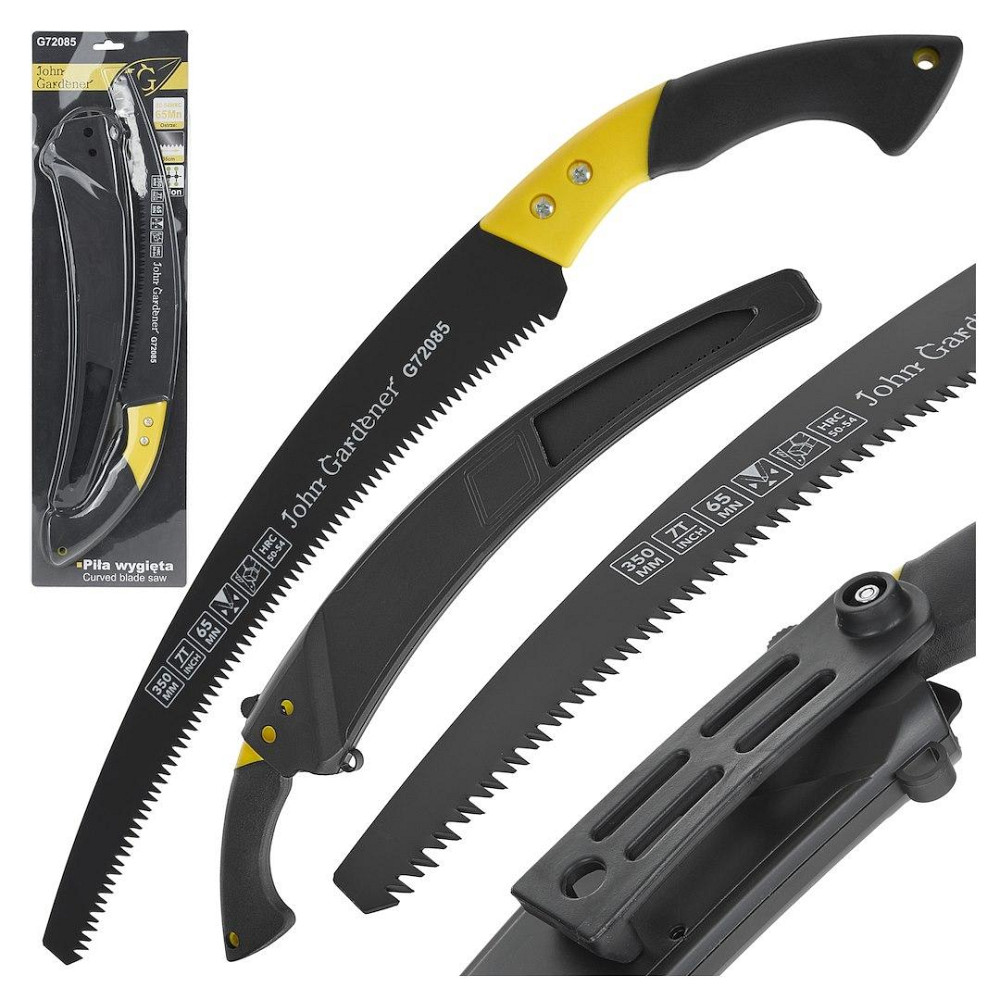 Пилка садова "John Gardener" вигнута з тефлоновим покртттям у пластиковій кобурі Київ - фото 1
