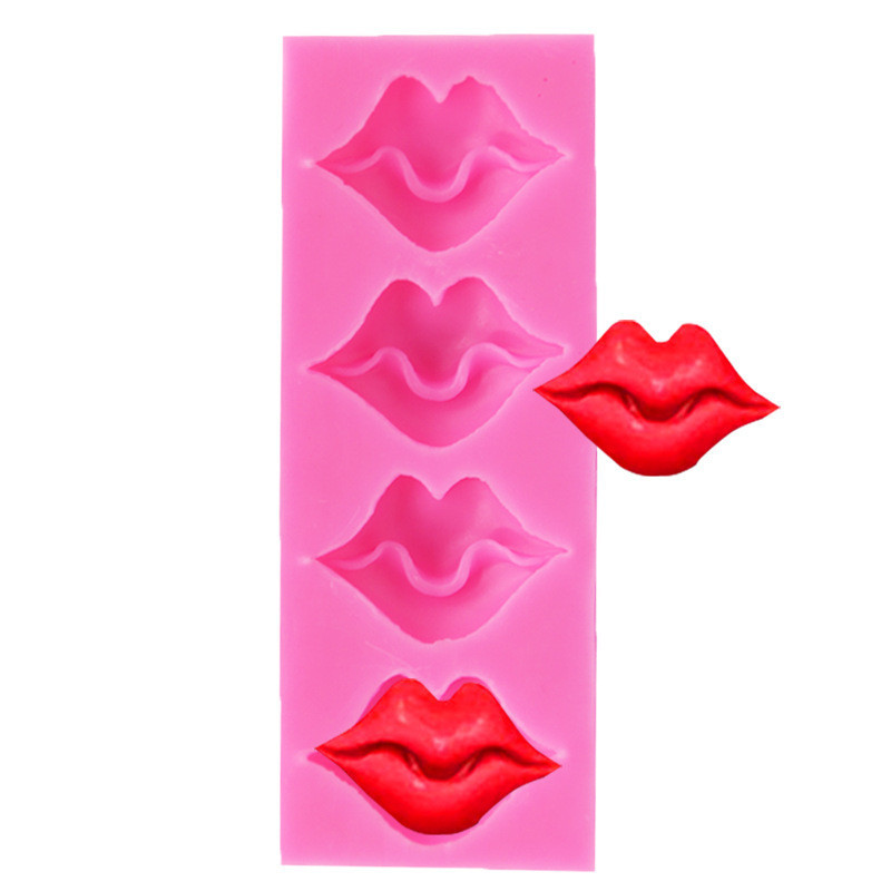 Молд силиконовый Губы 125 на 50 мм розовый Киев - изображение 7