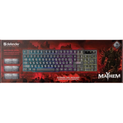 Клавиатура Defender Mayhem Mayhem GK-360DL USB UA Black (45362) Винница - изображение 7