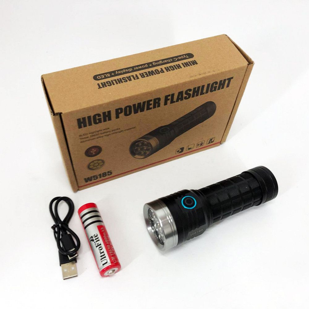 Карманный мини фонарь PLD W5185-8XHP360, Фонарь противоударный водонепроницаемый водозащищенный YQ-13 Львов - изображение 7