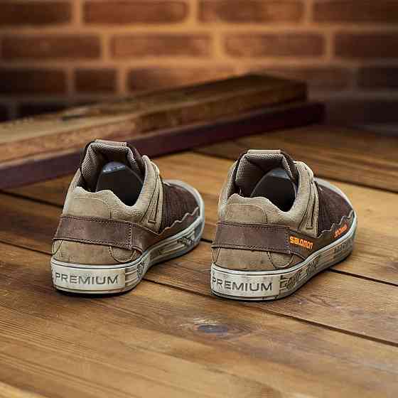 Чоловічі якісні шкіряні кросівки 381-кор Харьков